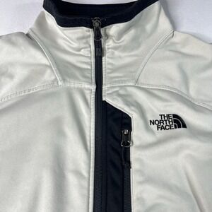 North Face Glacier Full Zip Fleece Performance Jacket Unisex Mens S White Black